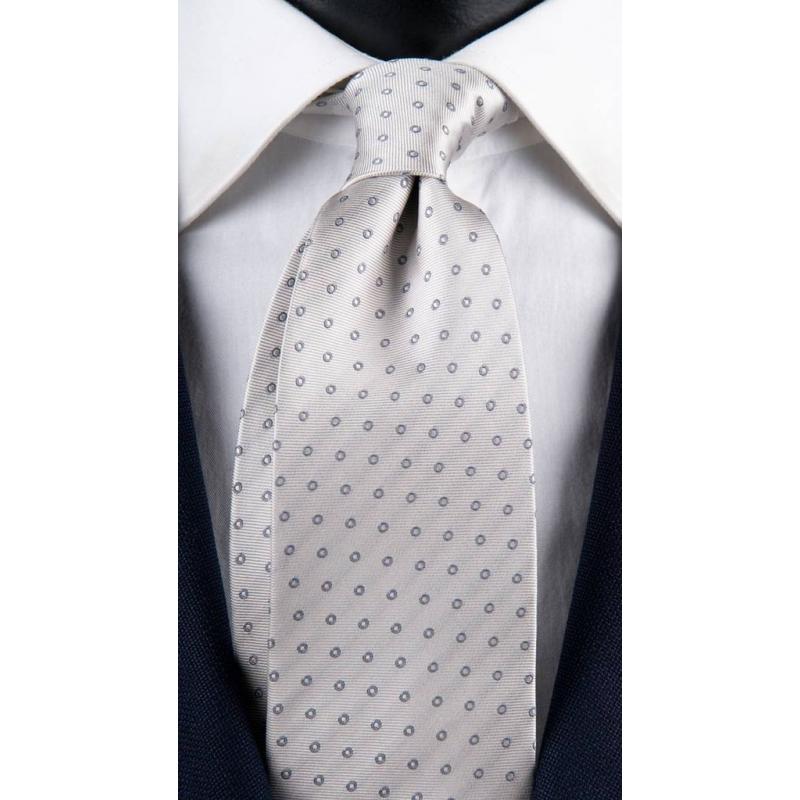 Luksusowy krawat z jedwabiu z drobnymi zdobieniami